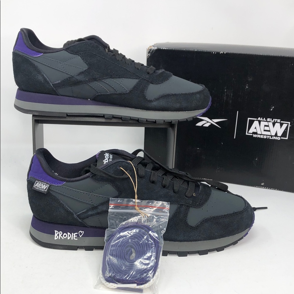 Reebok x The Brodie AEW Classic 10026650 Leather Brodie Lee Sneakers - Size 8